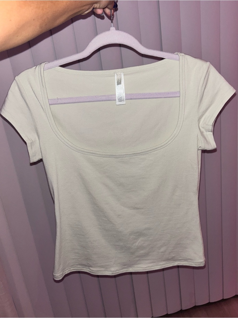 SKIMS Cotton Jersey Square Neck T-Shirt